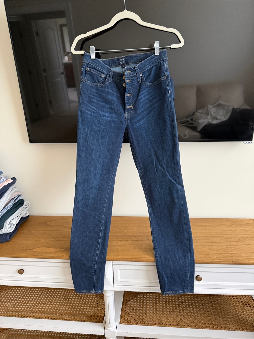 J. Crew Women's Skinny Jeans in Dark Blue Denim